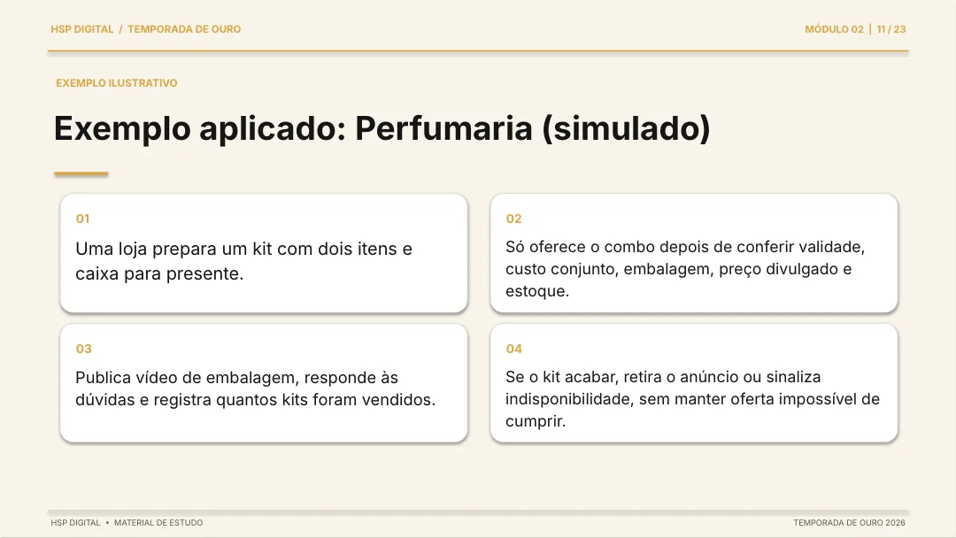 Exemplo aplicado da Black Friday em uma perfumaria